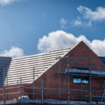 New aparments building construction site in england uk.