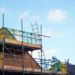 new built homes construction site in england uk
